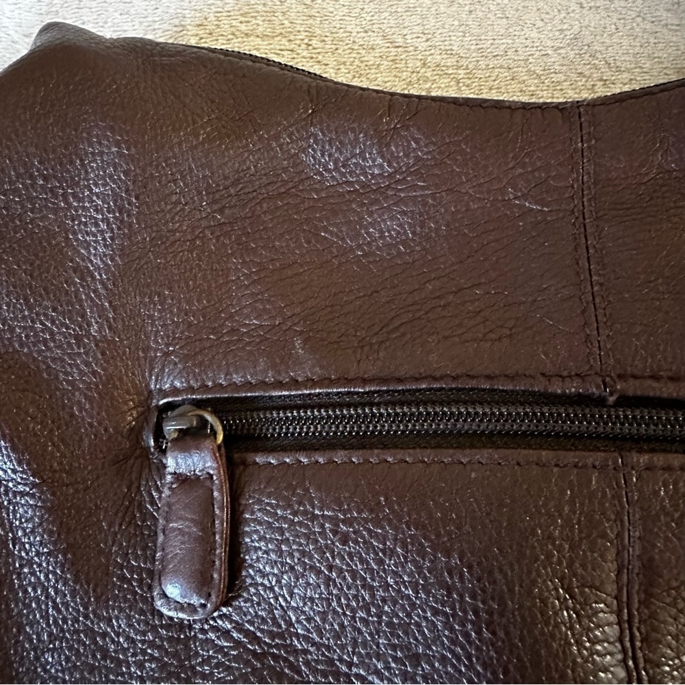 Vintage Brown Genuine Leather Shoulder Bag - Picture 6 of 16